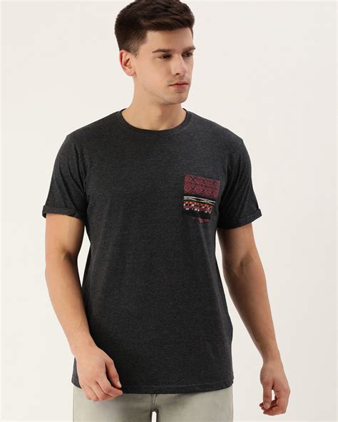 Steel Gray Printed Cotton T